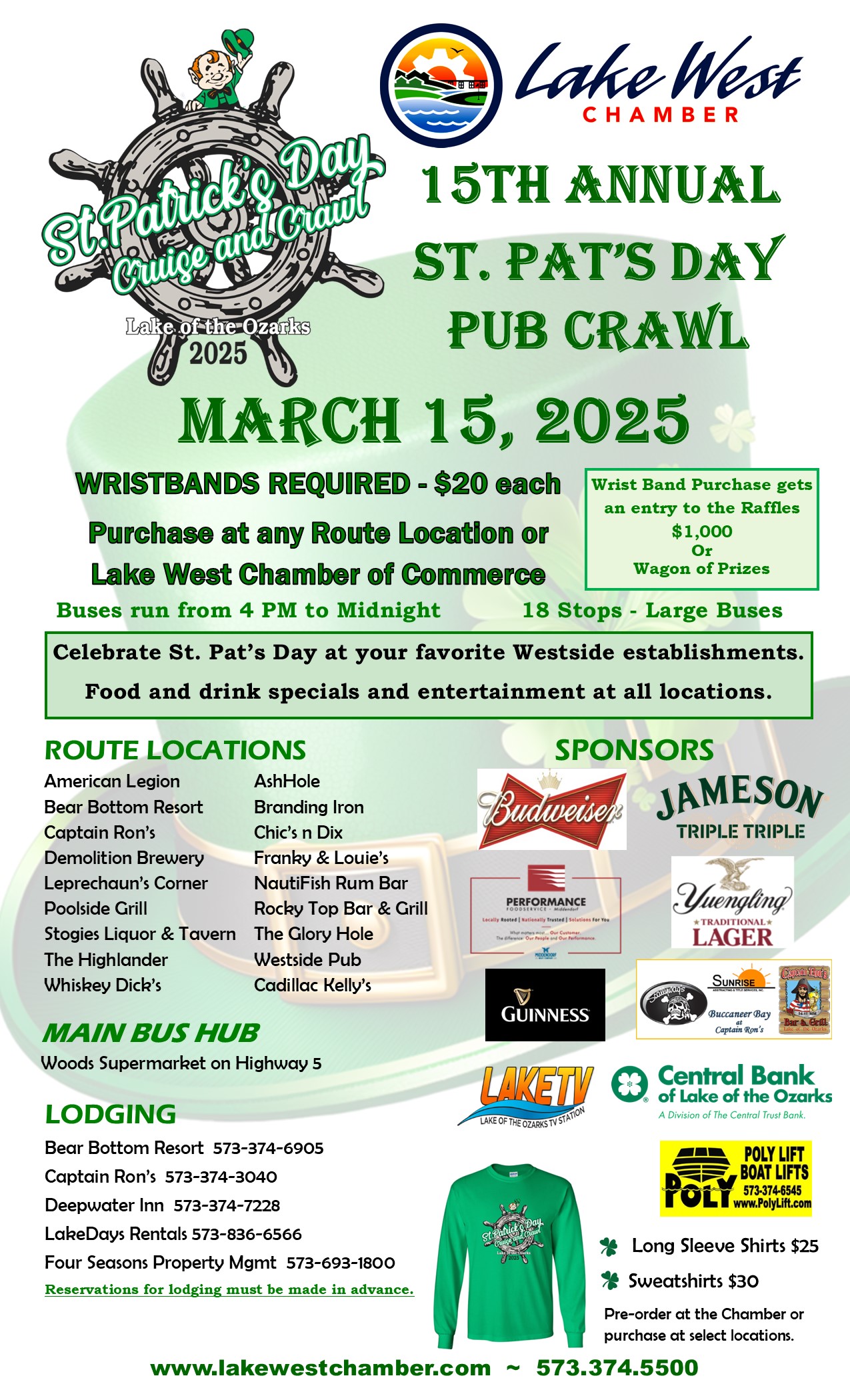 St Pats Pub Crawl Flyer 2025